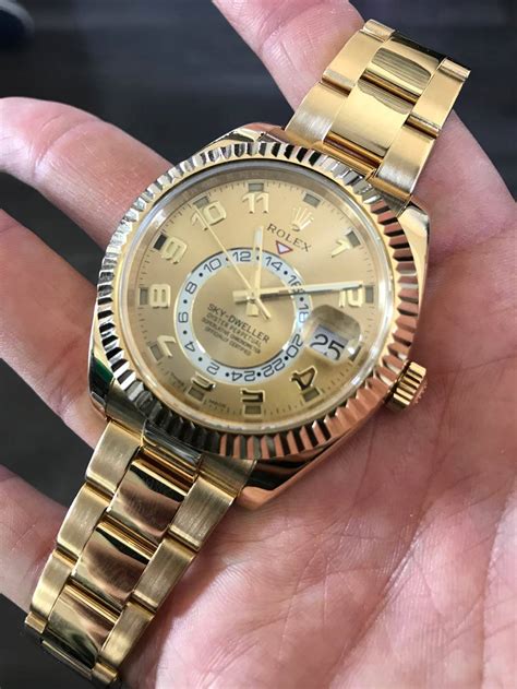 rolex gold skydweller|rolex sky dweller gold 2021.